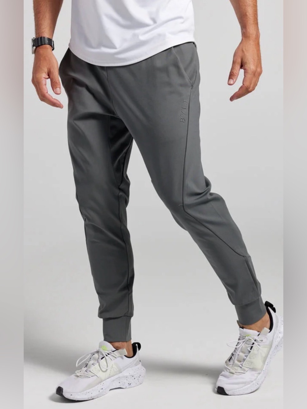 BYLT Basics Men's Gray Performance Active Joggers